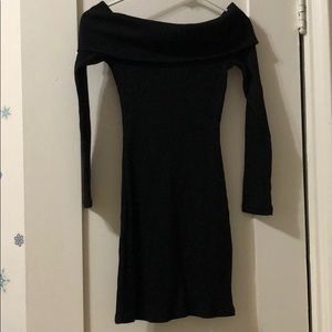 H&M rib off shoulder dress